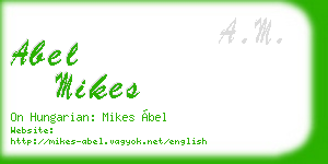 abel mikes business card