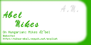 abel mikes business card